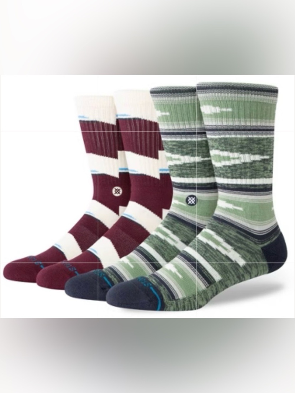 STANCE Men's Casual Cotton Blend Mid Cushion Crew Height Socks (2-Pack)